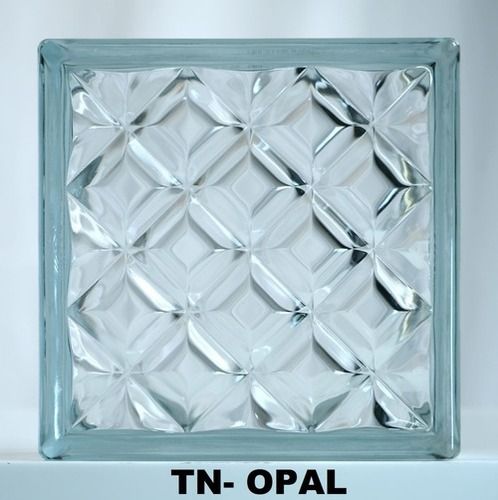 Hollow Clear 1919/8 Opal Glass Block