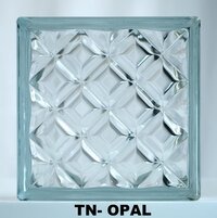Clear Opal Glass Block - 190 X 190 X 80 Mm | Transparent Hollow Glass, Ideal For Roofs, Walls, Partitions, And Elevation Designs
