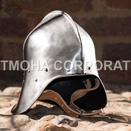 Iron Medieval Armor Knight Crusader Ancient Sallet Helmet