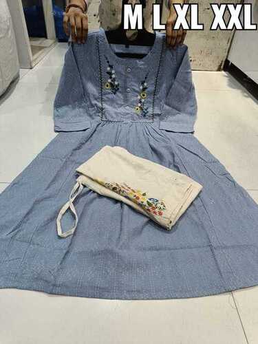 COTTON FROCK NYRA CUT KURTI WITH PENT