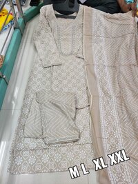 Embroidery Neck Work Kurti With  Pant
