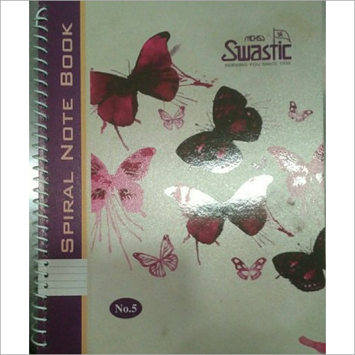 A5 Spiral Pad Note Book - Paper, 80 Pages, Printed Cover | High Quality Material, Ideal for Writing and Note-Taking