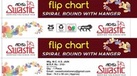 Swastic Flip Chart Spiral Bound With Hanger - Paper Material, 20x30 Inches, White Color, 25 Sheets Per Pack, 70 Gsm | High Quality, Rectangular Shape