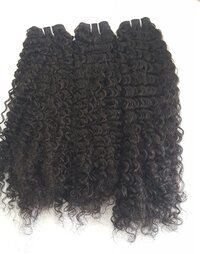 Brazilian Steamed Curly Human Hair Weaves Extension