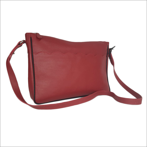 Ladies Red Leather Bag By RUDYANSH INDUSTRIES