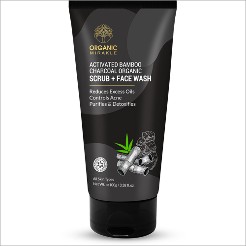 Activated Bamboo Charcoal Organic Scrub Face Wash