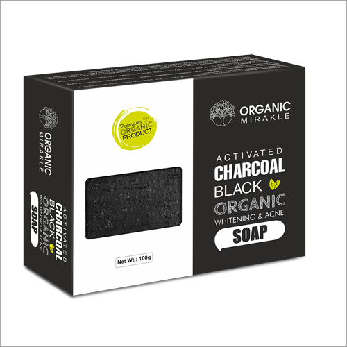 Bar Charcoal Black Organic Whitening And Acne Soap