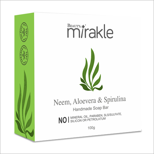 Neem  Aloevera And Spirulina Handmade Soap Bar Ingredients: Herbs