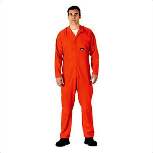 Polyester Orange Long Sleeve Coveralls