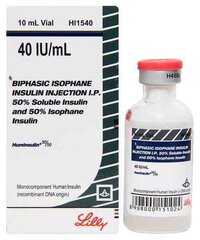Huminsulin (Insulin Isophane/NPH-Human Insulin/Soluble Insulin) 50/50 Suspension for Injection 40IU/ml