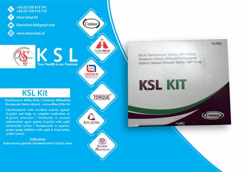 H.Pylori Kit of Pantoprazole And Clarithromycin And Tinidazol Tablets