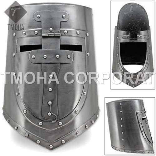 Medieval Armor Helmet Helmet Knight Helmet Crusader Helmet Ancient Helmet  German Flat Top Plate Helmet AH0151