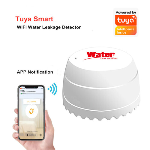 Smart Water Leak Detector Sensor Wireless WIFI Tuya Alarm System Home Security By SHENZHEN FORLINKON TECHNOLOGY CO. LTD.