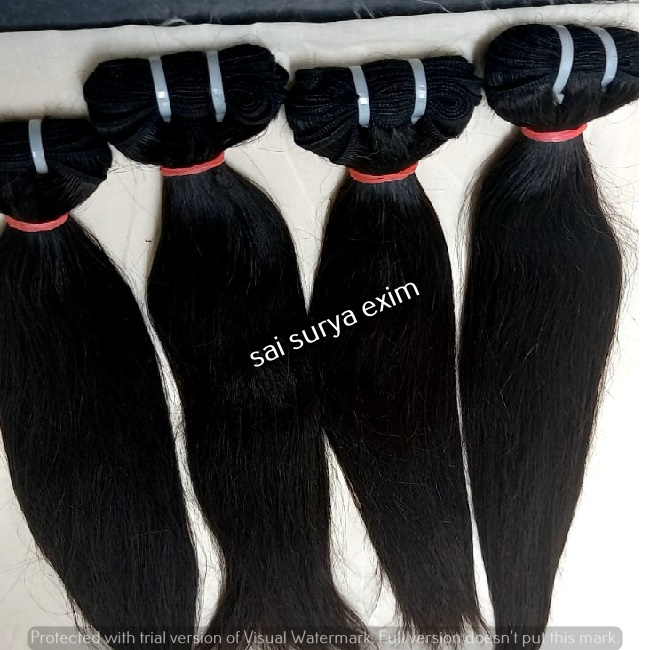 100% silky smooth Indian Virgin Machine Weft straight Human Hair
