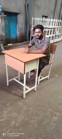School Single Desk And Chair