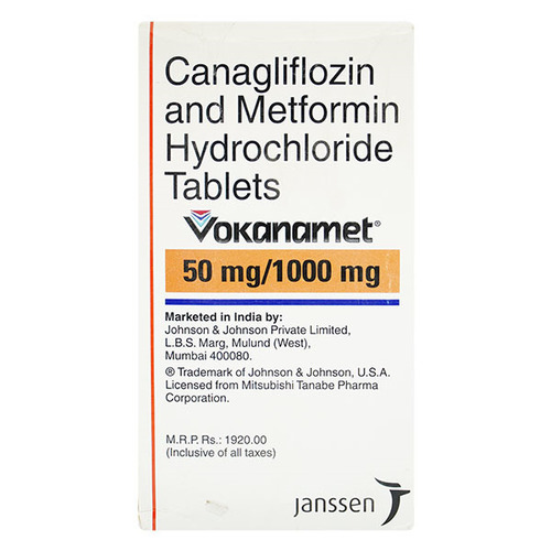 Vokanamet (Canagliflozin-Metformin) 50mg/1000mg Tablets