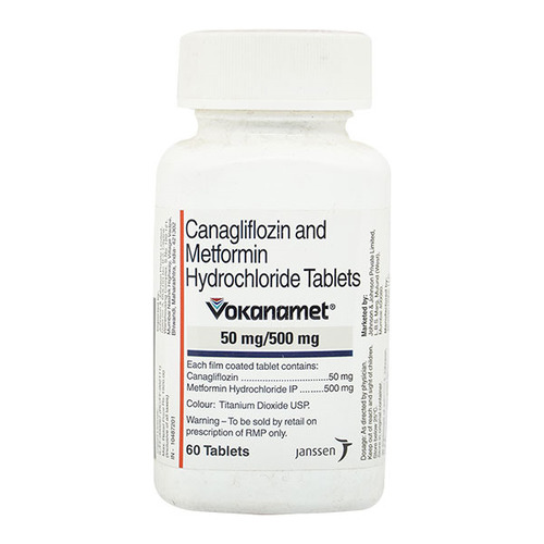 Vokanamet (Canagliflozin-Metformin) 50mg/500mg Tablets