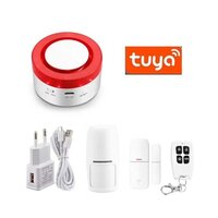 Tuya Smart WiFi Home Security Alarm System Gateway and Strobe Siren Alexa Google Home IFTTT Voice Control