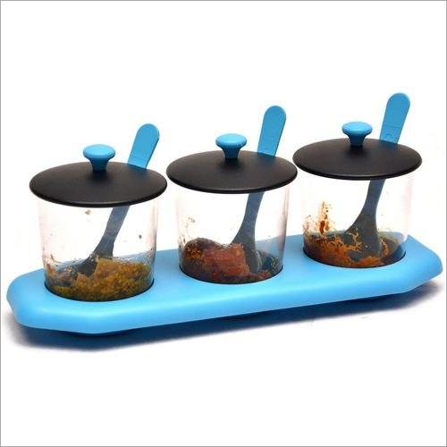 3 Piece Plastic Condiment Set