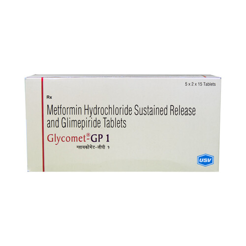 Glycomet-GP (Glimepiride-Metformin) 1mg/500mg PR Tablets