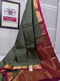 double shade pure kanjivaram silk saree