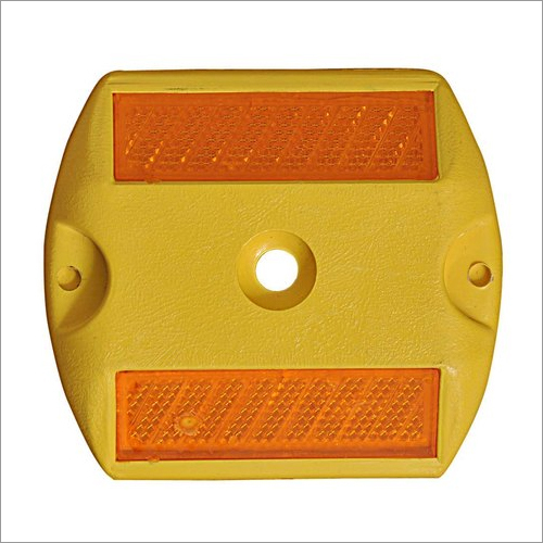 90mm x 100mm Road Stud - Polycarbonate Material | Yellow Finish for Enhanced Road Safety