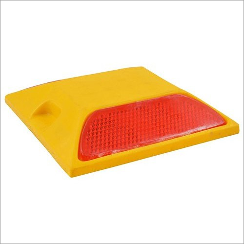 Reflective Road Stud - ABS Material, 90mm x 100mm Size, Yellow Color | Ideal for Enhanced Road Safety Visibility