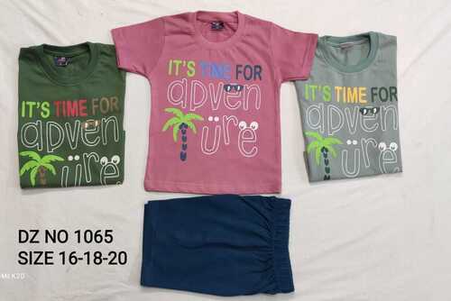 Printed T-shirt and Shorts Set For Kids