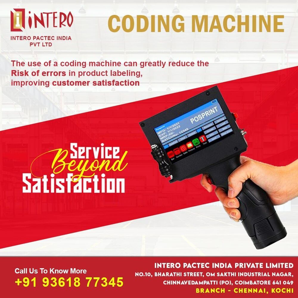 Handheld Ink Jet Coding Warranty: 1 Year Warranty