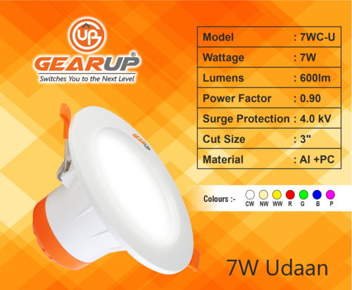 Multi Color 7w Down Light Udaan