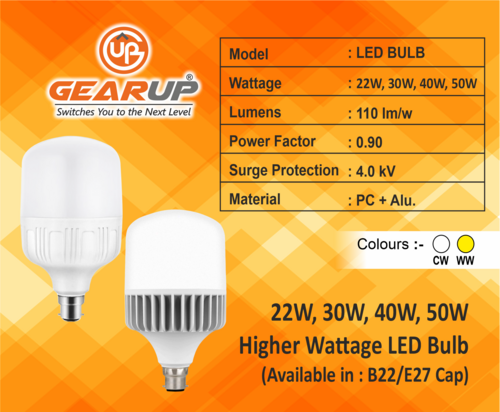 High Wattage Led Bulb Application: Lighting