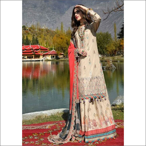Pakistani Asim Jofa Shehr E Yaar Lawn Designer Suit