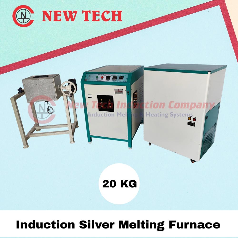 Induction Silver Melting Furnace With Tilting Unit 20 kg