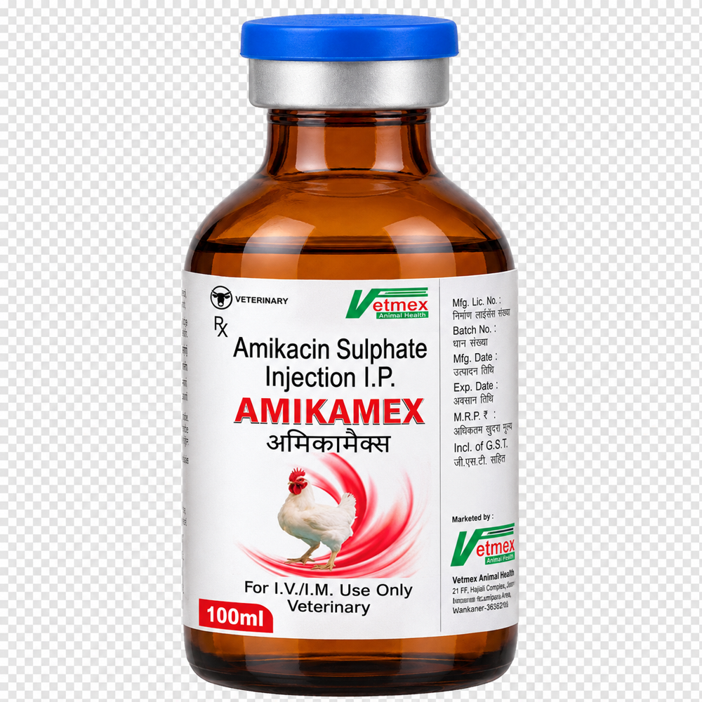 Amikamex Injection IP (VET) - Amikacin Sulphate Veterinary Injection