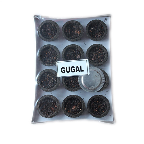 Gugal Sambarani Dhoop Cup - Charcoal Material, Round Shape, Black Color, 20 min Burning Time | Ideal for Spiritual Activities and Puja