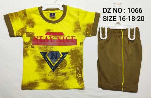 Printed T-shirt and Shorts Set For boys