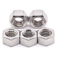 Hex Plain Nut - Mild Steel, Custom Size, Metallic Grey | Durable Connection For Metal And Wood, Prevents Movement And Tension, Compatible With Bolts And Screws