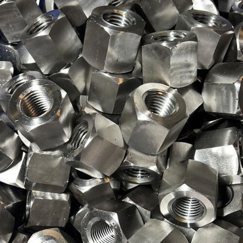 Industrial Hex Nut - Stainless Steel, Customized Size, Metallic Grey | Used with Anchor Shackles, Bolts, Screws, Prevents Tension and Movement