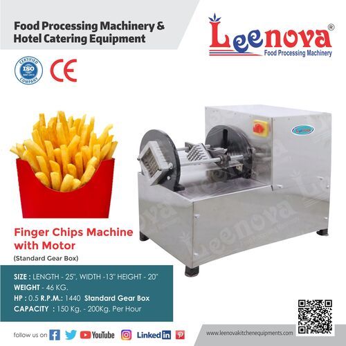 Automatic Stainless Steel Electric Commercial Potato French Fry Fries Slicer  Cutter, 0.5 Hp, 150 Kg Per Hours