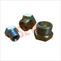 Ms Dead Plug Connector - Stainless Steel 1/4" To 2" Sizes , White Galvanised, Round Shape With Male & Female Connections, Uniform Fastening Threads