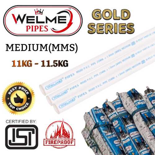PVC CONDUIT PIPES MEDIUM(MMS) - 10.5 KG