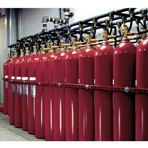 Automatic CO2 Flooding System - M.S, Meter Dimensions, Red Color | Fire Suppression System with Alarm, 1 Year Warranty