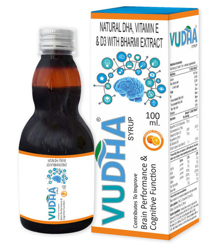 Bacopa Monnieri Natural Vitamin E Vitamin D3 DHA  Syrup 100ml