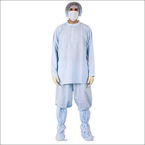 Plain Polyester Antistatic Pharmaceutical Uniform - Color: White