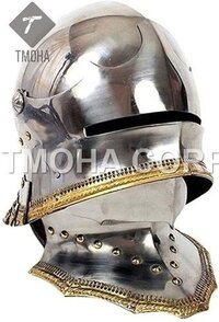 Medieval Armor Helmet Helmet Knight Helmet Crusader Helmet Ancient Helmet Sallet Helmet AH0243