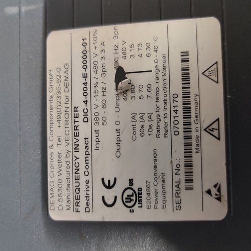 DEMAG DIC-4-004-E-0000-01 FREQUENCY INVERTER DRIVES