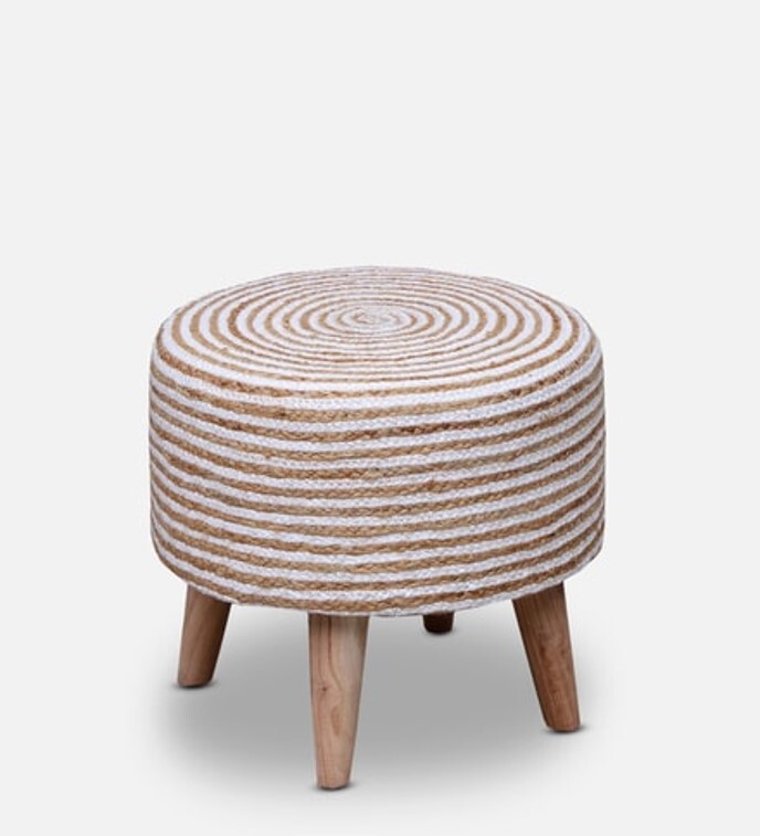 Jute Cotton Ottoman Poufs (Stool)