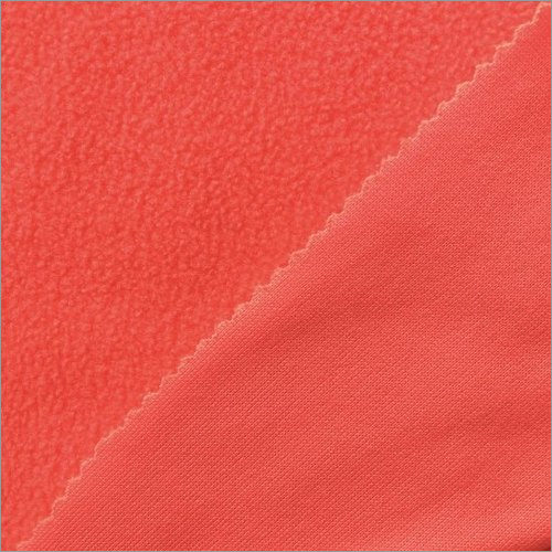 Red Solid Polar Fleece Fabric By R D KNIT FAB