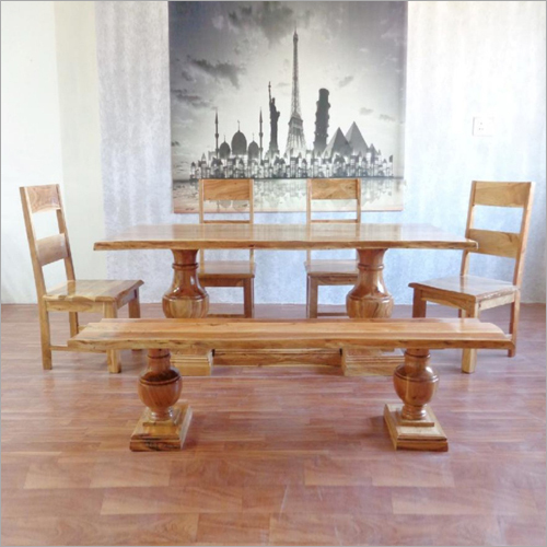Antique Curved Dining Table Carpenter Assembly