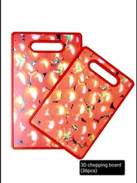 Kitchen Chopping Board For Cutting Fruits & Vegetables - Plastic, 14x9 Inches, Multicolor, 0.5mm Thick | Multipurpose 3-in-one With Lock System, Dishwasher Safe